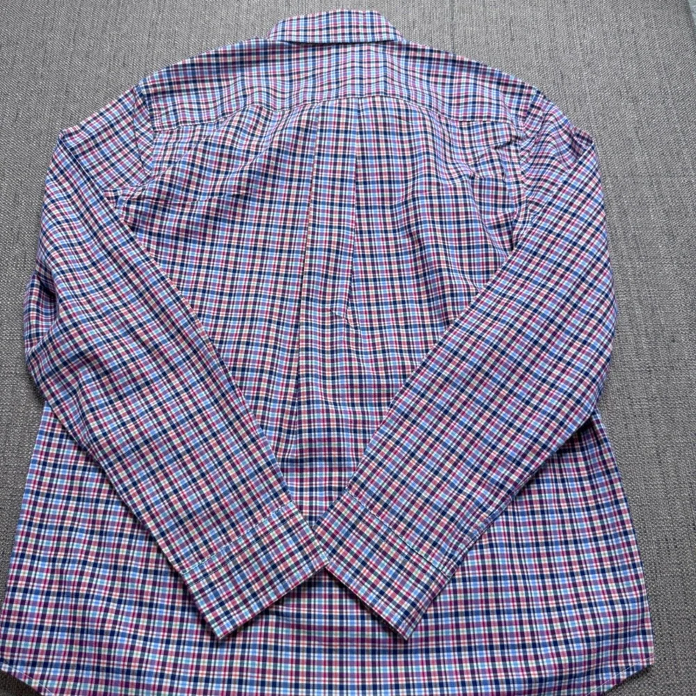 Ralph Lauren Boys Plaid Button Down Shirt L 14-16 Multi Color Long Sleeve Cotton